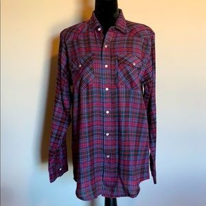 NWT Northwest Wood Pearl Snaps Flannel Medium